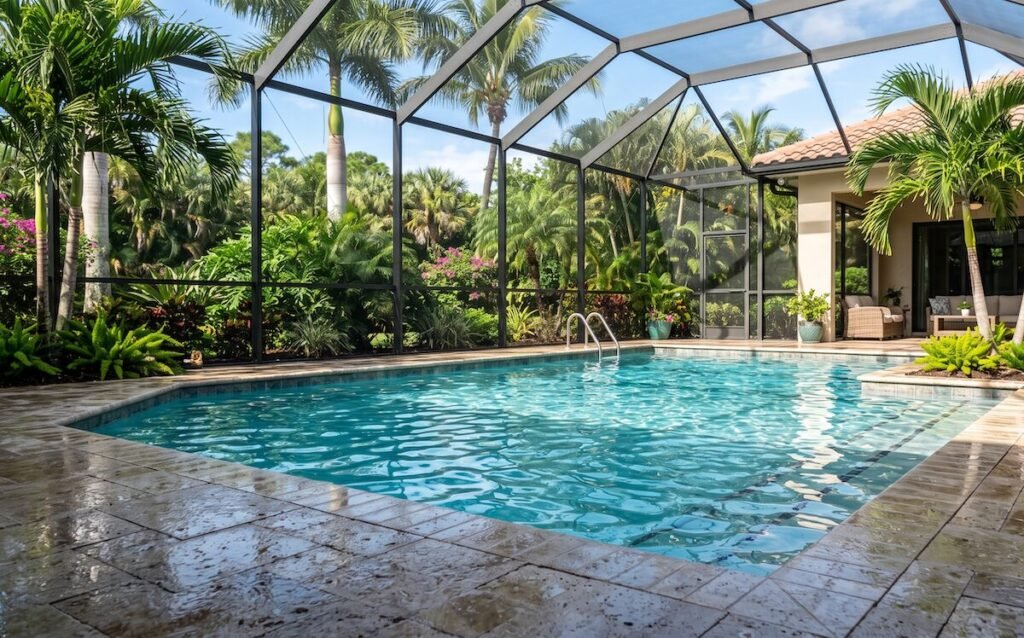 outdoor residential swimming pool in Southwest Florida
