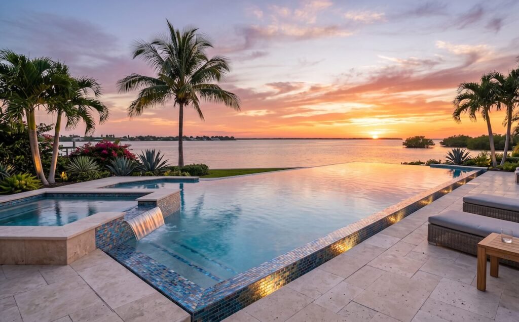 luxury infinity-edge swimming pool